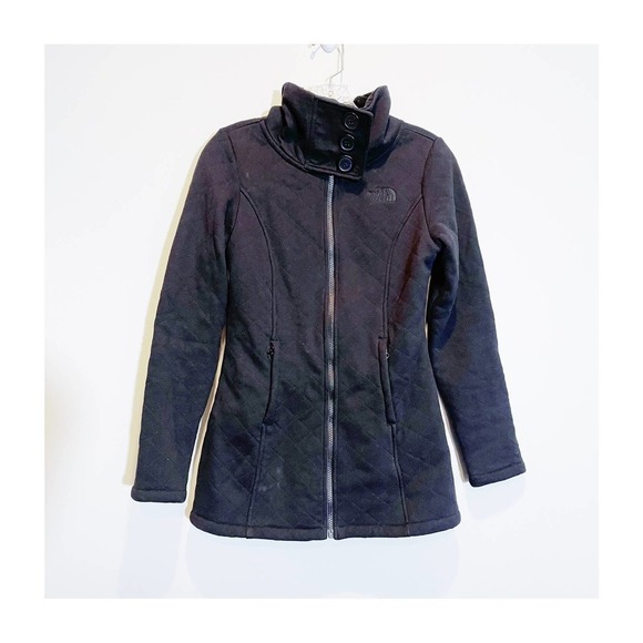 North Face Black Fleece Lined Jacket Women 3 Button NE 754611 SZ XS - Picture 1 of 8